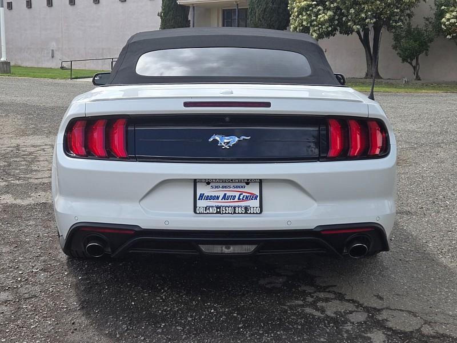 2020 WHITE /black Ford Mustang (1FATP8UH4L5) with an 4-Cyl Turbo EcoBoost 2.3 Liter engine, Automatic 10-Spd w/SelectShift transmission, located at 246 E Walker St., Orland, 95963, (530) 865-5800, 39.747589, -122.178398 - Photo #5