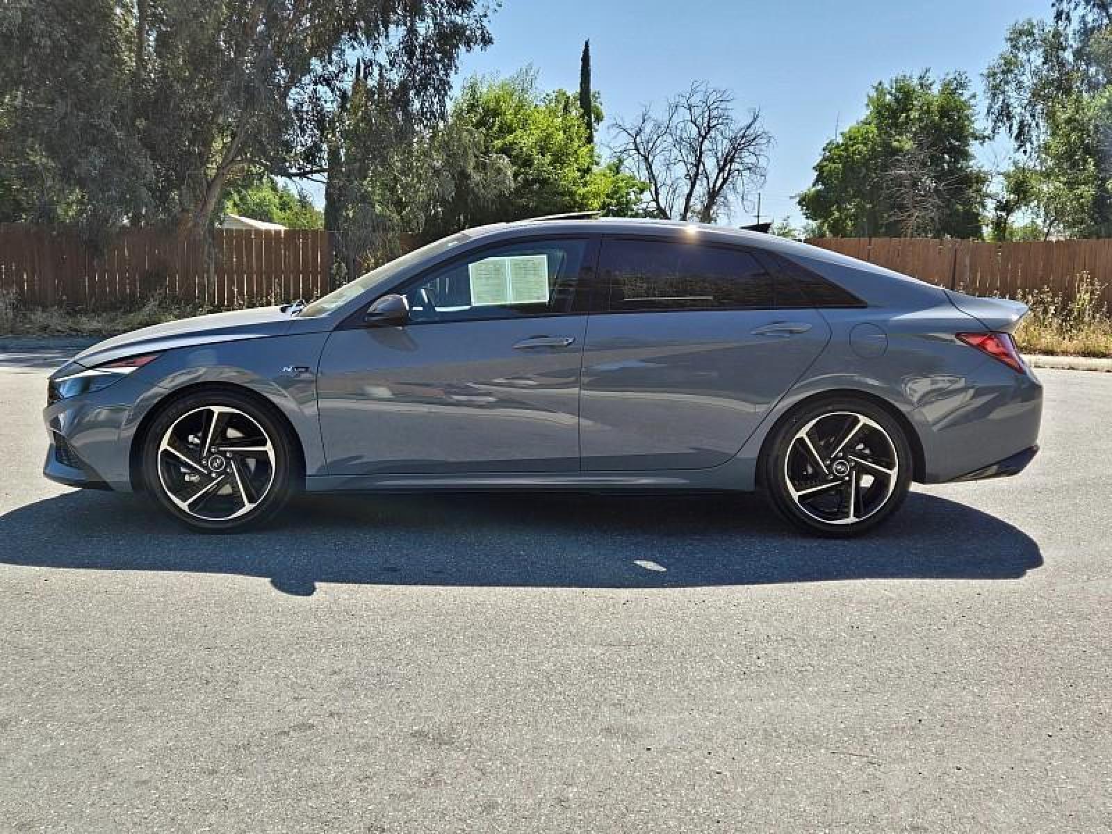 2023 GRAY Hyundai Elantra (KMHLR4AF3PU) with an 4-Cyl Turbo 1.6 Liter engine, Automatic 7-Spd w/Dual Clutch transmission, located at 246 E Walker St., Orland, 95963, (530) 865-5800, 39.747589, -122.178398 - Photo #3
