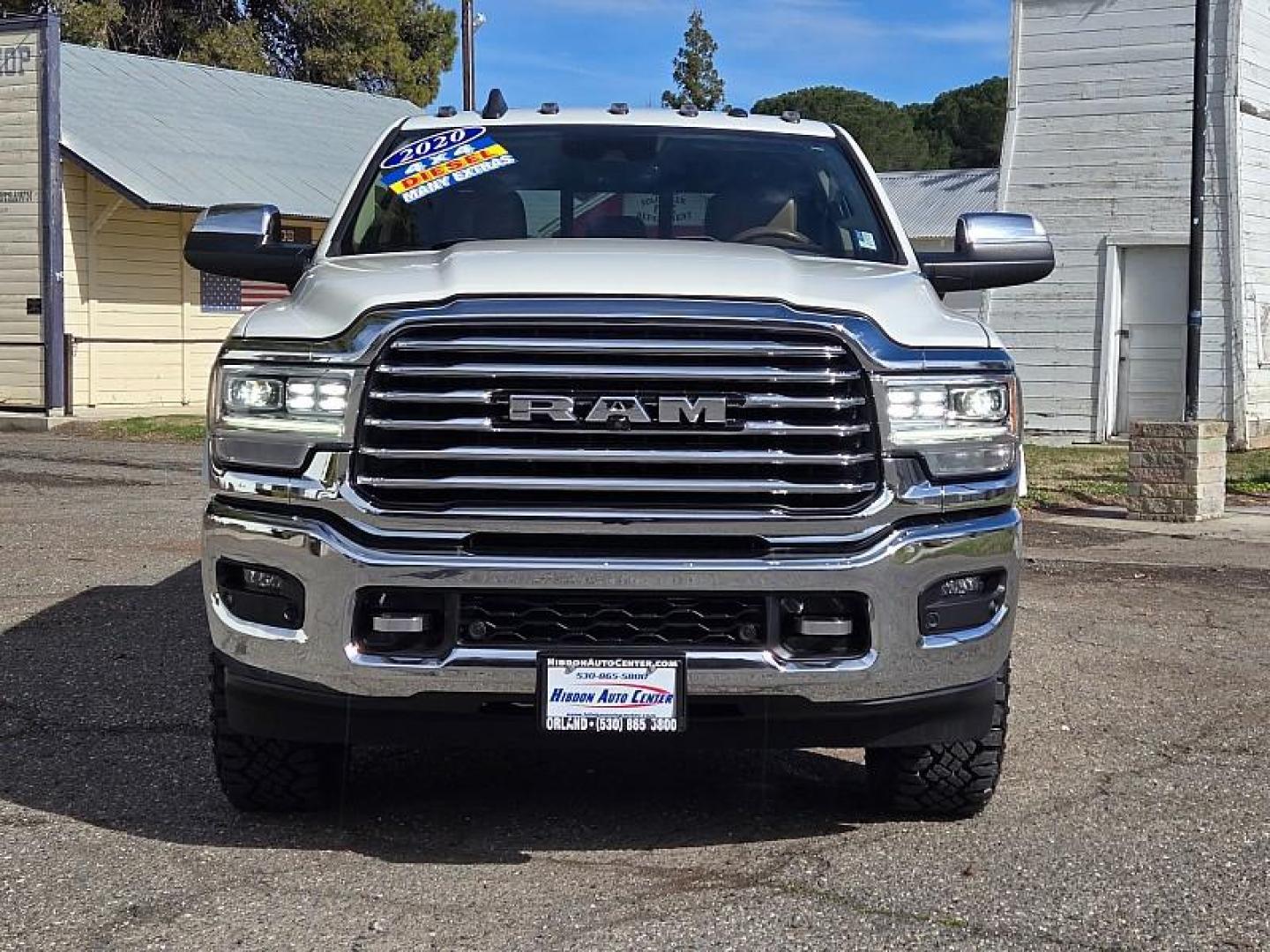 2020 WHITE Ram 3500 4WD (3C63R3NL4LG) with an 6-Cyl HO Turbo Diesel 6.7 Liter engine, Automatic 6-Spd HD transmission, located at 246 E Walker St., Orland, 95963, (530) 865-5800, 39.747589, -122.178398 - Photo#1